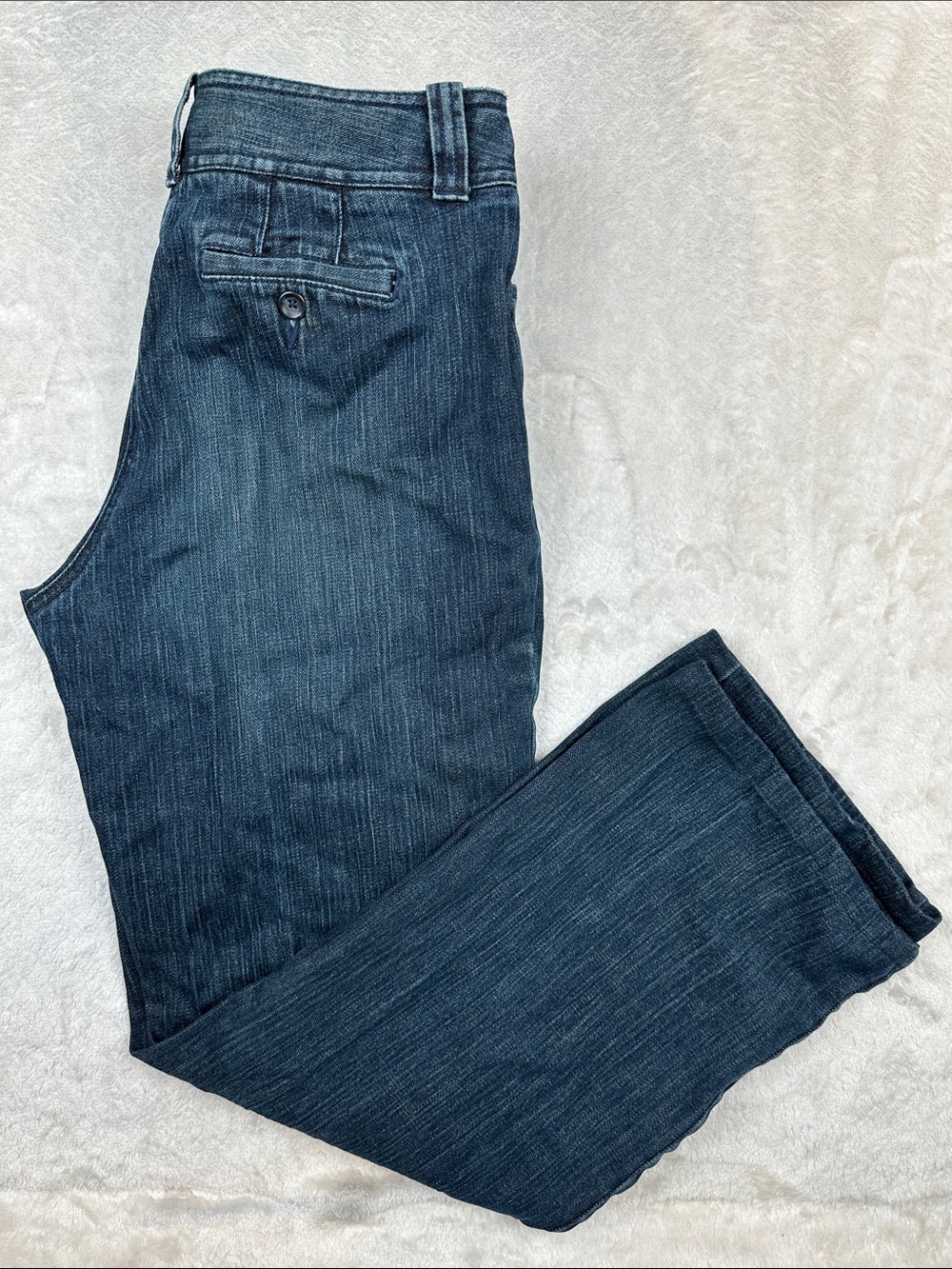 Talbots Stretch Trouser Jeans Womens Size 8 Blue Mid Rise Straight Denim Pants